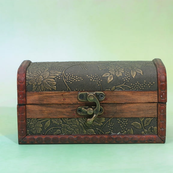 MLINS 1Pc Retro Wooden Storage Box Chinese Style Decorative Case Exquisite Jewelry Organizer Orange