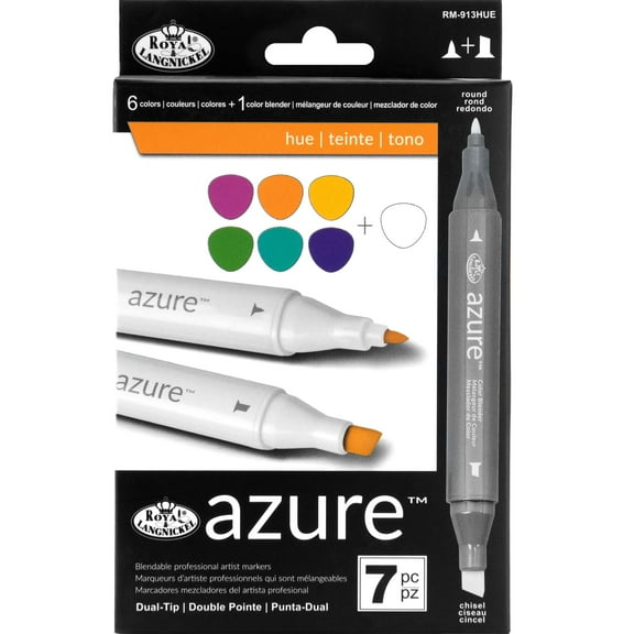 Royal & Langnickel Azure™ 7 pc Hue Color Marker Set