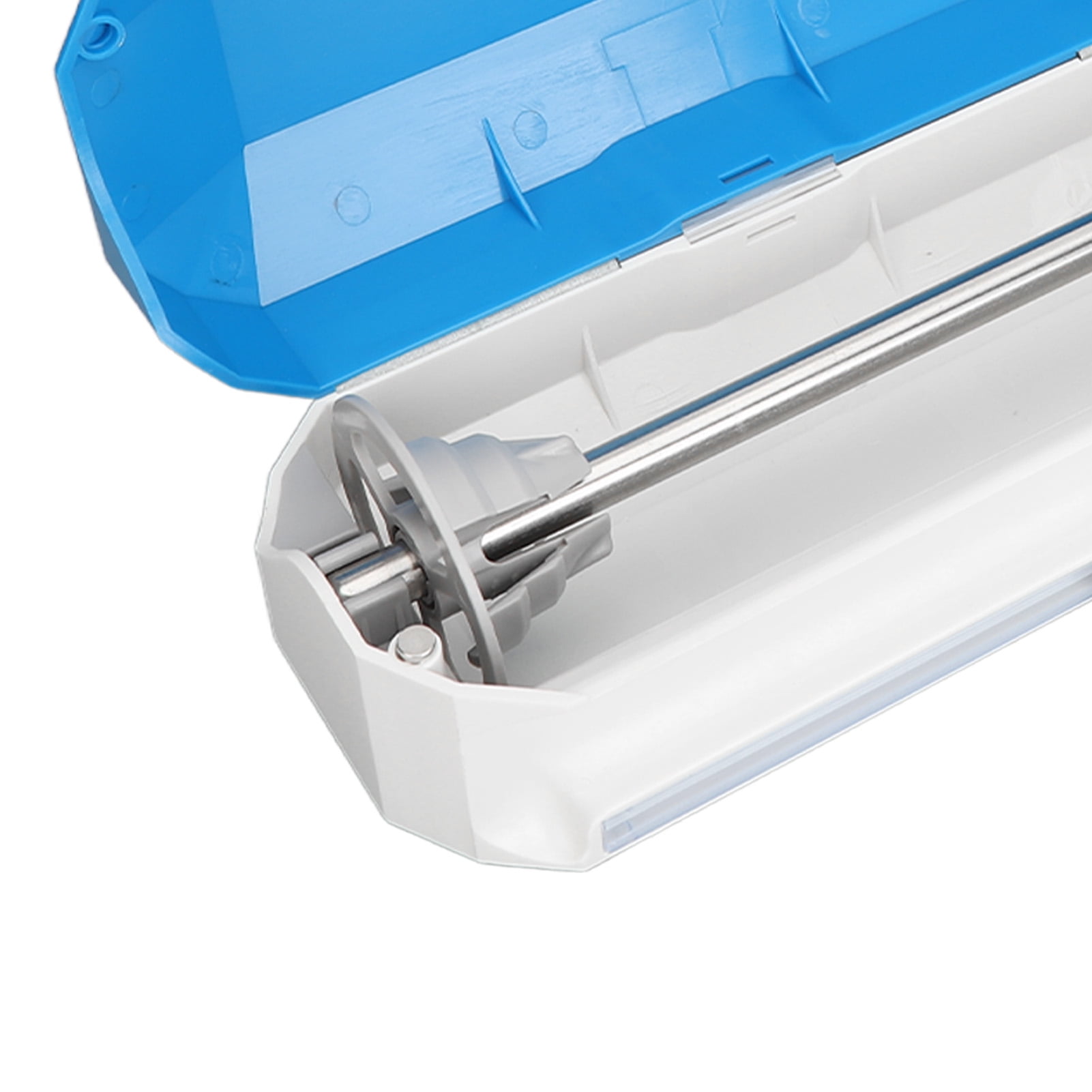 BIMZUC Plastic Wrap Dispenser with Slide Cutter Smooth Cutting Reusable Cling Film Dispenser for Kitchen Tin Foil Aluminum Foil Food Storage Organization Large Size (15.0 inches / 38 cm)