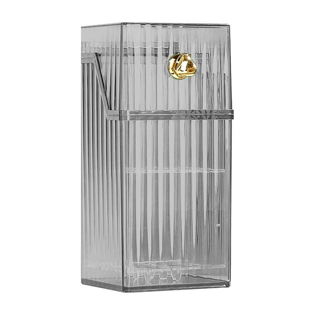 Porta brochas de maquillaje Organizador de herramientas cosméticas Decorativo Portátil A prueba de polvo y Gris