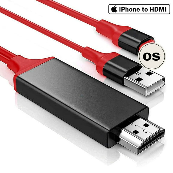 Compatible with iPhone to HDMI Adapter Cable, Phone to TV Cable,HDMI Digital AV Adapter 1080P HDTV Cord Converter for iPhone Xs Max XR X 8 7 6 Plus iPad Pro Air Mini iPod