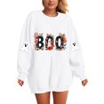 thumbnail image 4 of Towmus Halloween Sweatshirts Casual Long Sleeve Womens Fall Winter Sweatshirt Floral Printing Graphic Pullover, 4 of 5