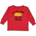 thumbnail image 3 of Inktastic I'm Just Here for the Tacos Cinco De Mayo Boys or Girls Long Sleeve Toddler T-Shirt, 3 of 5
