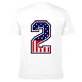 thumbnail image 2 of USA Flag Number 2 Graphic Mens Tee, 2026 World Cup Casual Short Sleeve Daily Wear, 2 of 4