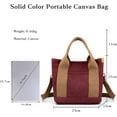 thumbnail image 3 of LHSHID Canvas Tote Bag for Women Small Handbag Satchel Bag Shoulder Bag Top Handle Bag Messenger Bag Casual Crossbody Bag, 3 of 7
