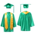 thumbnail image 1 of Girls Boys Preschool Kindergarten Tunic Graduation School Gown Cap Uniform Set with 2024 Badge Tassel and Graduation Sash Robe FWZ, 1 of 7