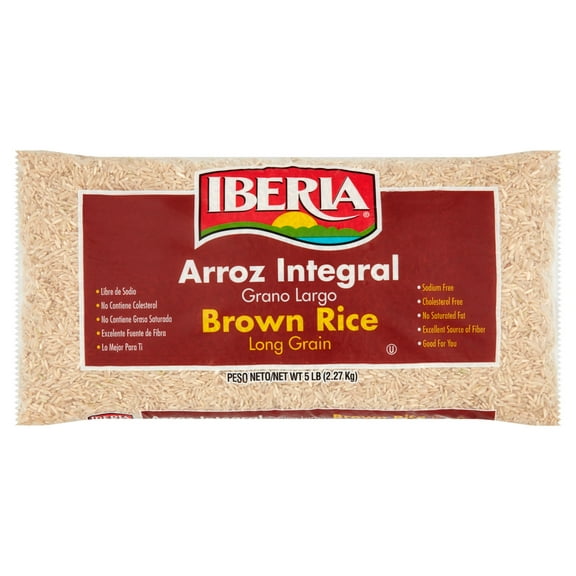 (2 Pack) Iberia Long Grain Brown Rice, 5 lb
