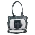 thumbnail image 2 of Zzfab Medium Shoulder Bag Multi-Zippers Fashion Faux Leather Purse Black, 2 of 9