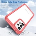 thumbnail image 6 of Case for Samsung Galaxy A33 Case Slim Dropproof [Defend from Drop/Scratch/Slip/Fingerprint] Clear Acrylic Hard Back Soft TPU Bumper Hybrid Phone Cover for Samsung A33 5G-Red, 6 of 16