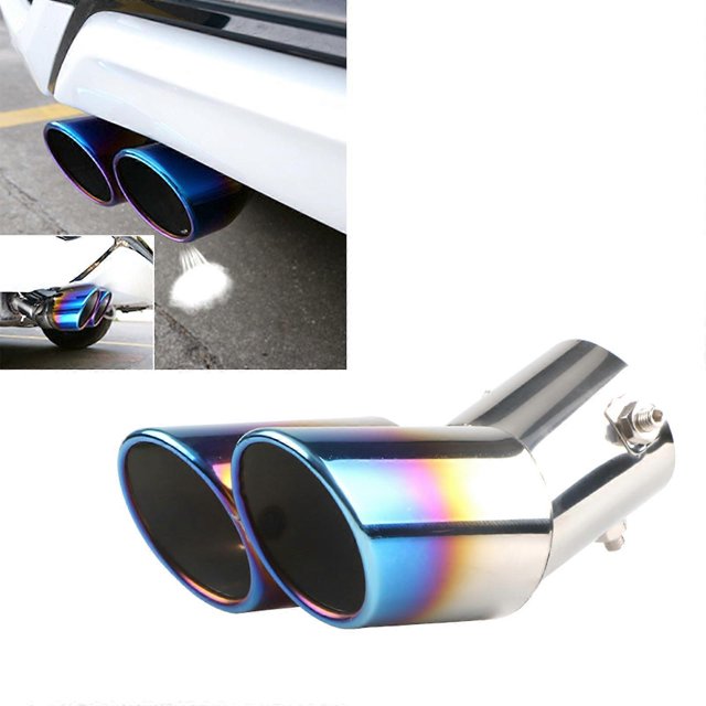 Pack1 Stainless Steel Exhaust Tip, Universal Car Exhaust Pipe Modification Tail Throat