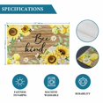 thumbnail image 6 of Sunflower Floral Placemats Set of 4, Farmhouse Pastoral Daisy Bees Brown Wood Placemats for Dining Table, Place Mats for Kitchen Tabletop, Waterproof Wipeable Dining Table Mats Set, 6 of 9