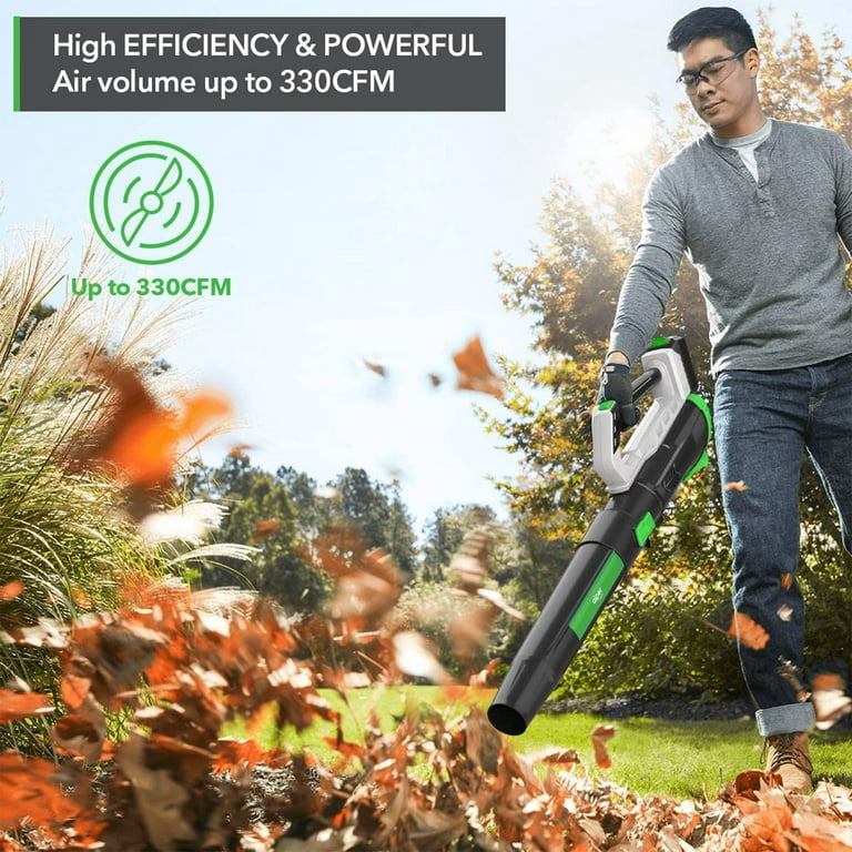 Boar Leaf Blower, 20V Cordless Leaf Blower with 2.0 Ah Battery & Charger, Electric  Leaf Blower for Lawn Care, Battery Powered Leaf Blower Sweeper Light Duty  for Dust,Snow, Yard, 135MPH Output 