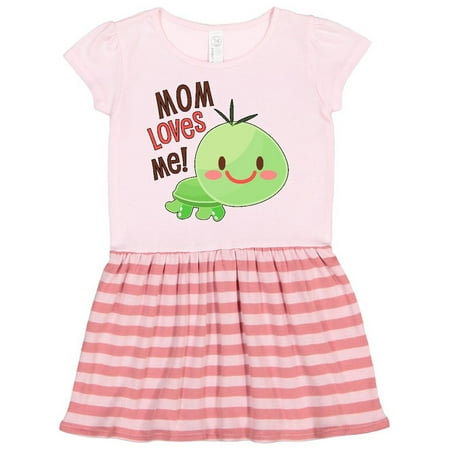 

Inktastic Mom Loves Me- cute turtle Gift Toddler Girl Dress