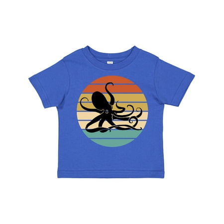 

Inktastic Octopus Vintage Sunset Gift Toddler Boy or Toddler Girl T-Shirt