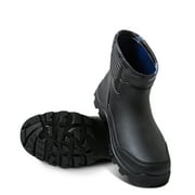 EONROACOO Mens Rain Boots Waterproof Rubber Ankle Boots for Mens, Black(Size 11)