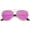 Gold / Purple Mirror, variant on sunglassLA - Technologic Full Metal Crossbar Flash Mirror Flat Lens Aviator Sunglasses - 54mm