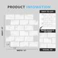 thumbnail image 6 of Peel and Stick Backsplash Tiles - 10-Sheet Pack, 12" x 12" Subway 3D Wall Panels, Easy Installation, 6 of 8