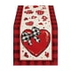 thumbnail image 2 of Camino de mesa de lino para la decoración de la mesa del comedor | Mantel de lino suave para la cocina, fiestas, vacaciones y bodas | Textura romántica de corazón para el hogar, 2 of 6