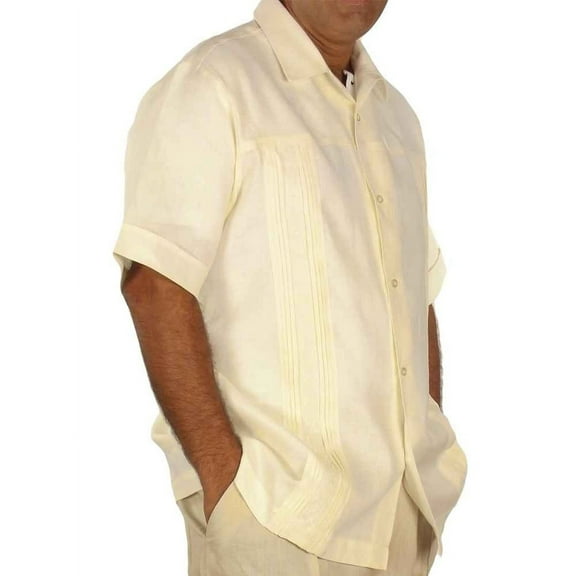 Embroidered linen wedding shirt for men SIZE:5X COLOR:IV