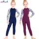 thumbnail image 4 of Greeniant Nuevo estilo para niños y niñas, trajes de neopreno para niños, traje de buceo con protección solar, traje de baño grueso para niños, traje Deportes acuáticos Púrpura M Greeniant OD003675-02, 4 of 6