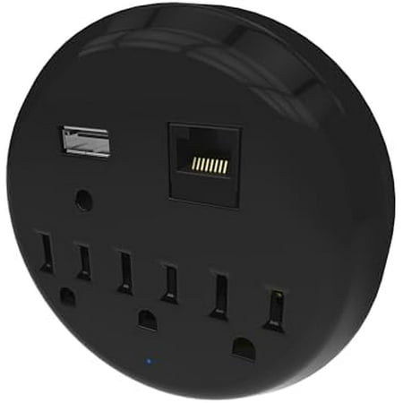 Black Safe Power Outlet Kit – Gun Safe Accessory – USB Port – Ethernet Port – For Home and Gun Safe$$Tools & Hardware Other