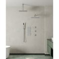 thumbnail image 4 of EVERSTEIN Thermostatic Dual Heads with 12" Rain Shower Faucet, Hand Shower and 3 Body Jets Brushed Nickel, 4 of 5