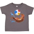 thumbnail image 3 of Inktastic Cute Otter and Beachball Boys or Girls Toddler T-Shirt, 3 of 5
