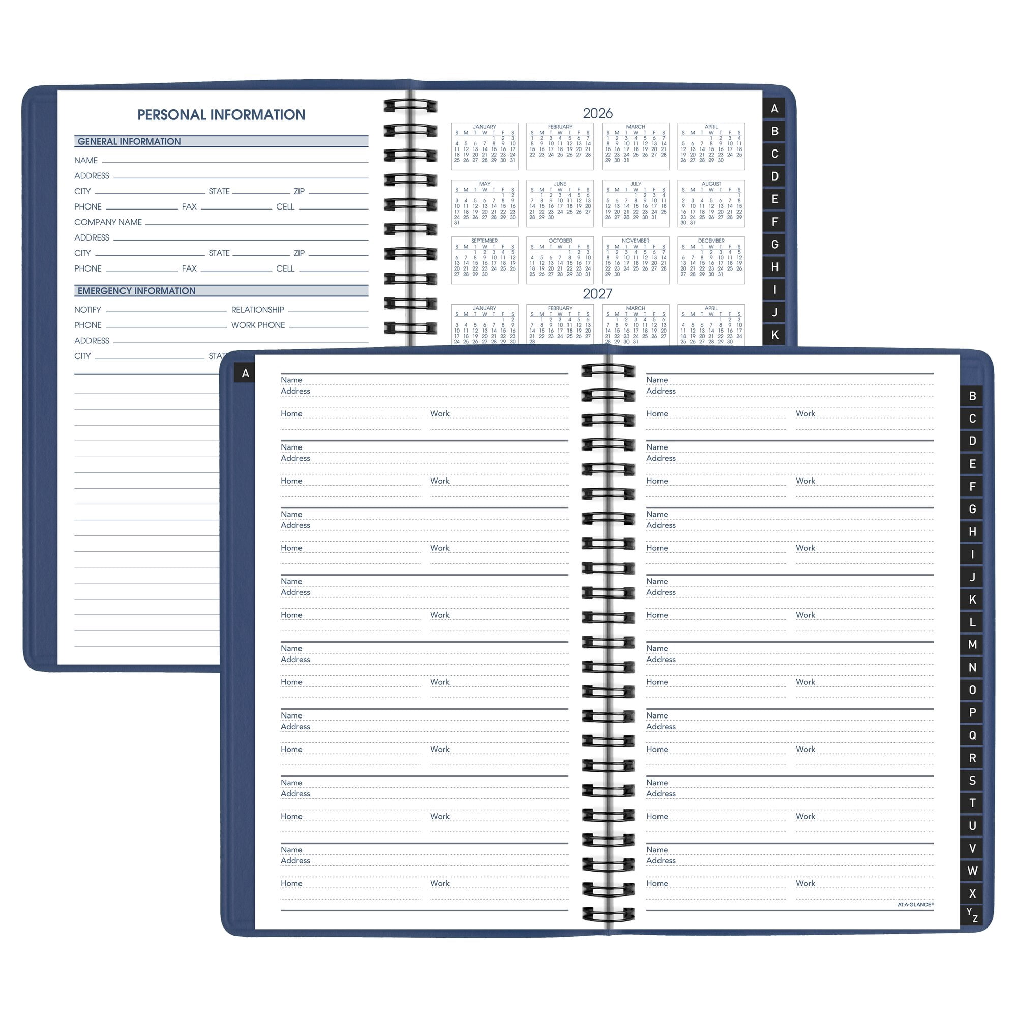 AT-A-GLANCE 2027 Weekly Appointment Book Planner Blue Small 5 x 8 - Weekly