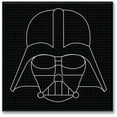thumbnail image 1 of Cuadro Canva Listo Para Colgar Tipo Galería Darth Vader Blanco Y Negro 100X100 cm, 1 of 4