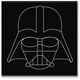 thumbnail image 1 of Cuadro Canva Listo Para Colgar Tipo Galería Darth Vader Blanco Y Negro 100X100 cm, 1 of 4
