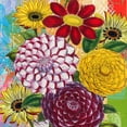 thumbnail image 3 of Robertson, Walter 12x12 Black Modern Framed Museum Art Print Titled - Vibrant Florals, 3 of 5