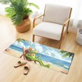 thumbnail image 6 of Bath Mat Soft Plush Non-Slip Absorbent Bathroom Rugs 39"x20" Frog Relaxing on Beach, 6 of 8