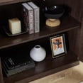 thumbnail image 6 of LKTART Mid Century Modern Buffet Sideboard Cabinet with Storage, 4 Doors, Walnut Credenza Coffee Bar, 6 of 9