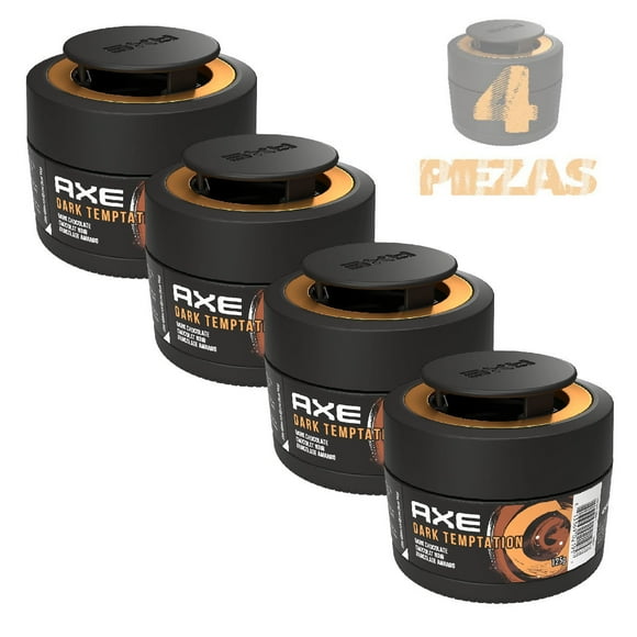4 Pack Aromatizante Auto AXE GEL Dark Temptation Chocolate
