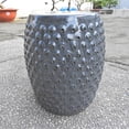 thumbnail image 1 of Perforated Drum Ceramic Garden Stool - Gey, 1 of 1