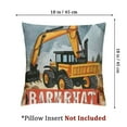 thumbnail image 4 of Brother Of The Birthday Boy Construction Excavator Birthday Throw Pillow, 4 of 7