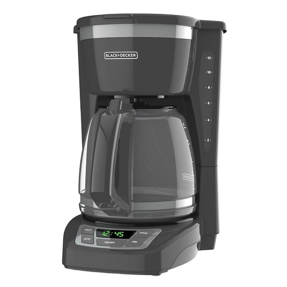 BLACK+DECKER - Cafetera digital de 12 tazas, CM1165GY, programable, filtro de cesta lavable, Sneak-A BLACK+DECKER NA