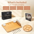 thumbnail image 2 of Juego de tablas de charcutería SMIRLY Large Cheese Bamboo con accesorios, 2 of 9