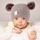 thumbnail image 5 of Lindo gorro de punto para bebé con bordado de doble corazón y doble ovillo de lana | Gorro de invierno suave y cálido para bebés y niños pequeños | Accesorio cómodo y acogedor para recién nacidos, 5 of 5