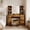 Fire Cloud Red, variant on Eastvita Brown Makeup Vanity Desk with 10 LED Lights/3 Lighting Colors/Adjustable Brightness/5 Drawers/6 Open Shelves/1 Cabinet/Multiple Shelves/45.2IN L Large Vanity