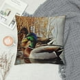 thumbnail image 2 of Patifu  Throw Pillows in Love Mallard Duck Green Head Swimming On Lake for Couch Bed  ,Square Decorative Cushion Pillows Cover for Women Men Boy Girl Pack   22x22in, 2 of 5