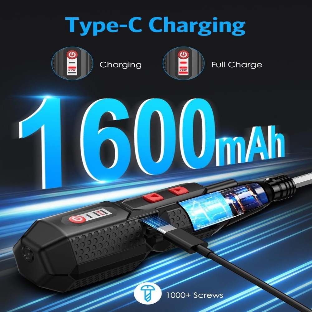 Upgraded 4.2V Cordless Electric Screwdriver Rechargeable