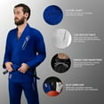 thumbnail image 6 of Hayabusa BJJ Gi - Essential Gold Weave Jiu Jitsu Gi for Men and Women, IBJJF Compliant - Blue, A2, 6 of 6