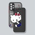 thumbnail image 5 of Bonita funda de teléfono Hello kitty para Samsung S23, S22, S21, S20 FE, S10, S9, S8 Plus, Ultra Pro, 5G, cubierta translúcida esmerilada, 5 of 5
