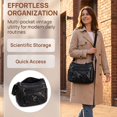 thumbnail image 6 of BadPiggies Women's Soft PU Leather Shoulder Bag Ladies Crossbody Purse and Handbags Lightweight Pocketbooks - Black, 6 of 9
