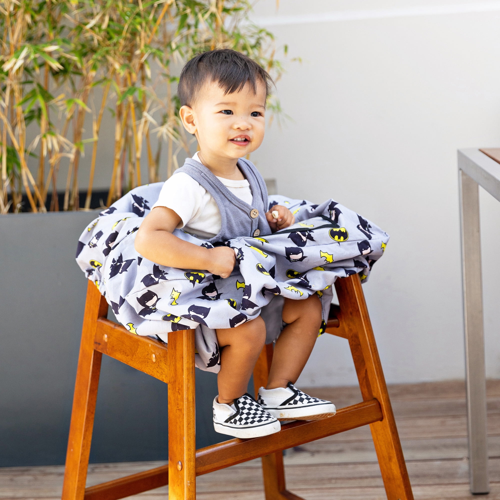 J.L. Childress Shopping Cart & High Chair Cover - For Grocery Carts & Restaurants - DC Comics Batman