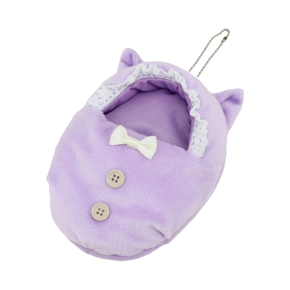 Manta de tela en miniatura para envolver muñecas con estampado detallado, adorno para muñeca bebé. Púrpura
