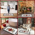 thumbnail image 5 of Buffalo Plaid Xmas Tree Merry Christmas Kitchen Rugs and Mats Set of 2, Winter Home Decor Low-Profile Floor Mat Decorations for Home Kitchen 17"x47"+17"x30", 5 of 6