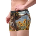 thumbnail image 2 of Fotbe Cute Cow Sunflower Crown A Calzoncillos Tipo Boxer con Bolsa de Soporte Total para Hombre, X-Temp Fresco, Transpirable y de Secado Rápido-Small, 2 of 5