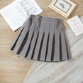 thumbnail image 3 of BULLPIANO Kids Girls A-Line Pleated Skirt Little Girls Solid Sport Uniform Tennis Short Skirts 2-12 Years, 3 of 4